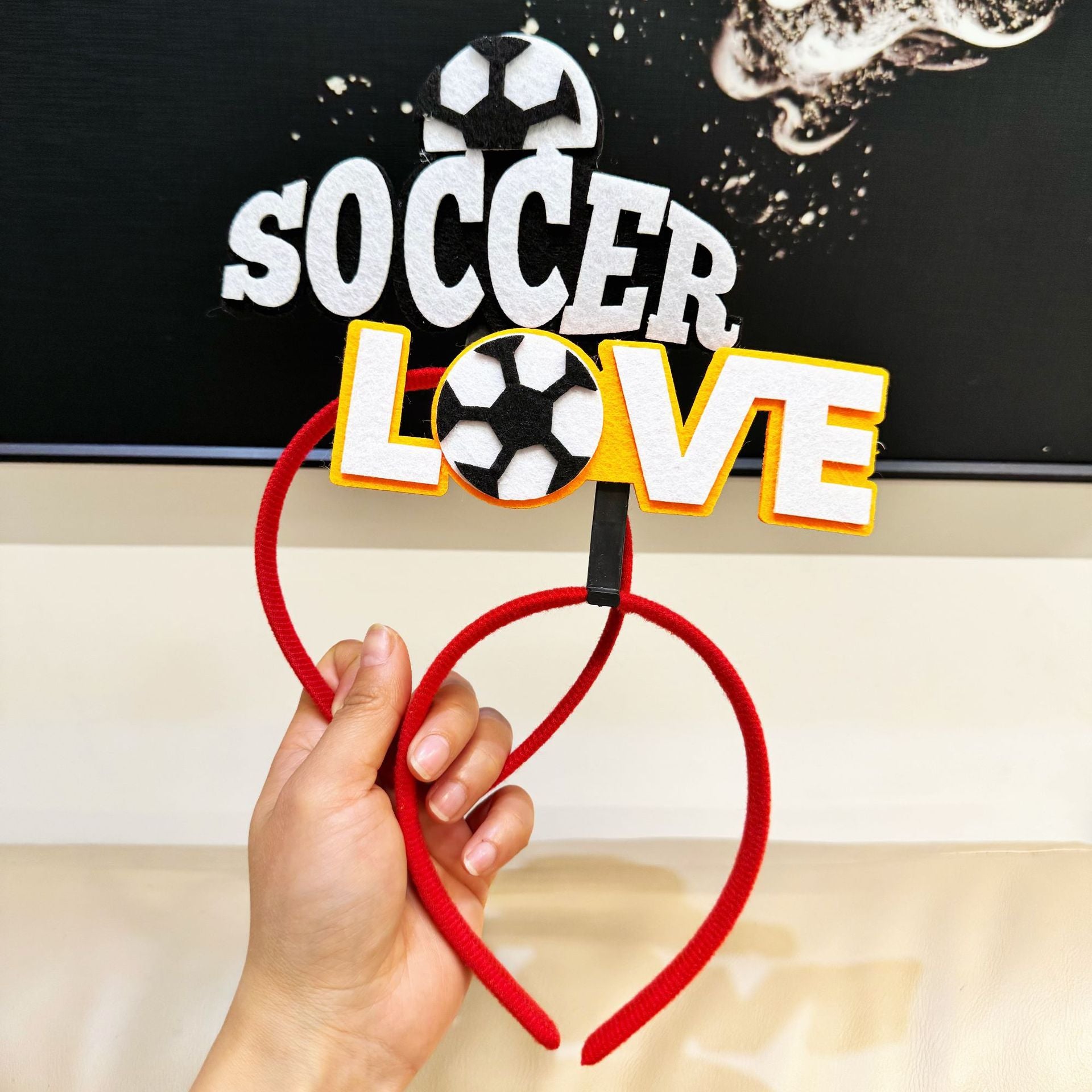 Modern Style Football Hair Band In Multicolor, Perfect For Spring And Football World Cup Celebrations