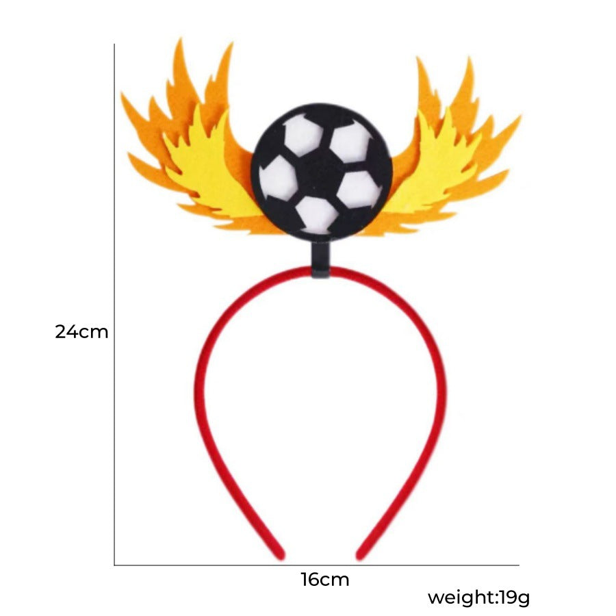 Modern Style Football Hair Band In Multicolor, Perfect For Spring And Football World Cup Celebrations