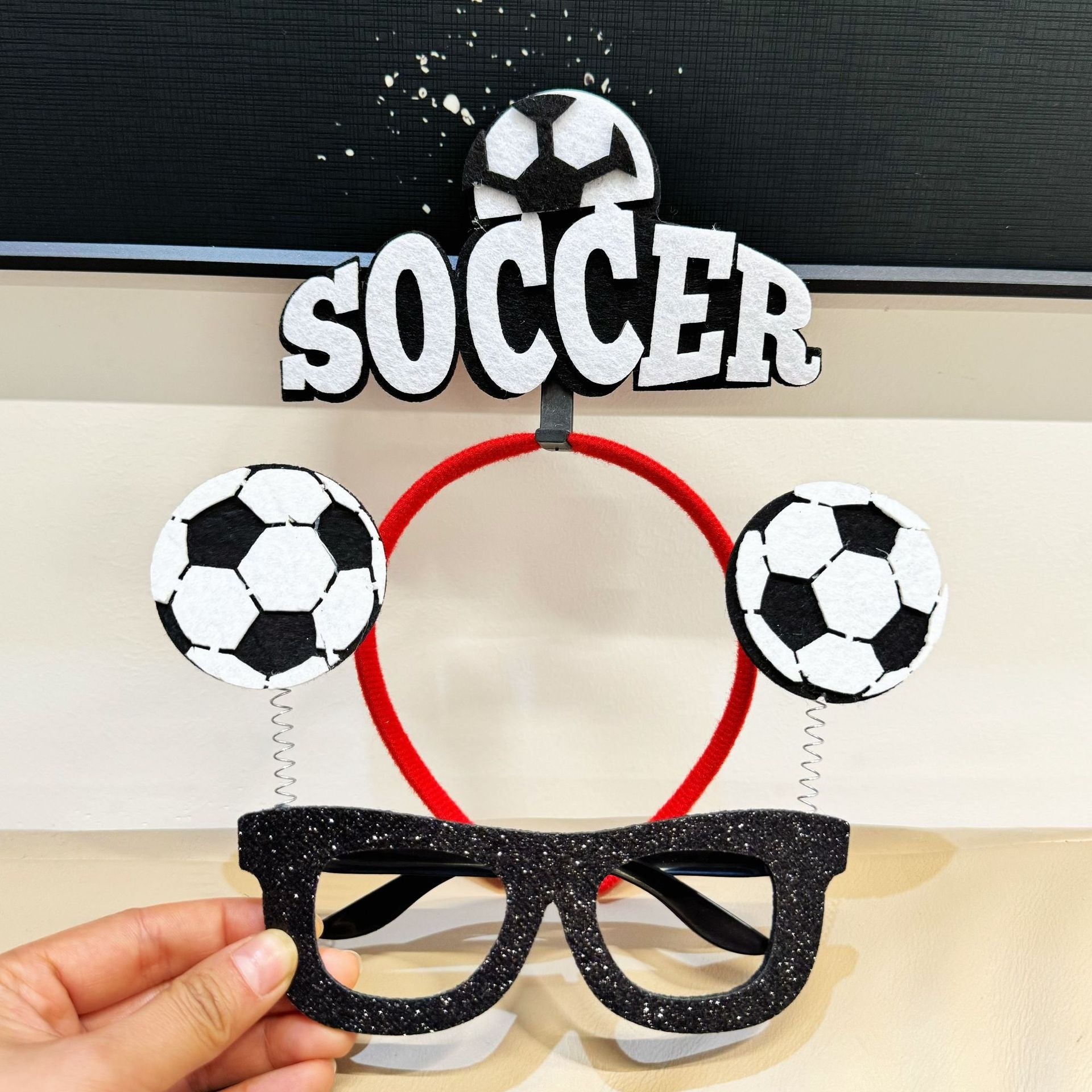 Modern Style Football Hair Band In Multicolor, Perfect For Spring And Football World Cup Celebrations