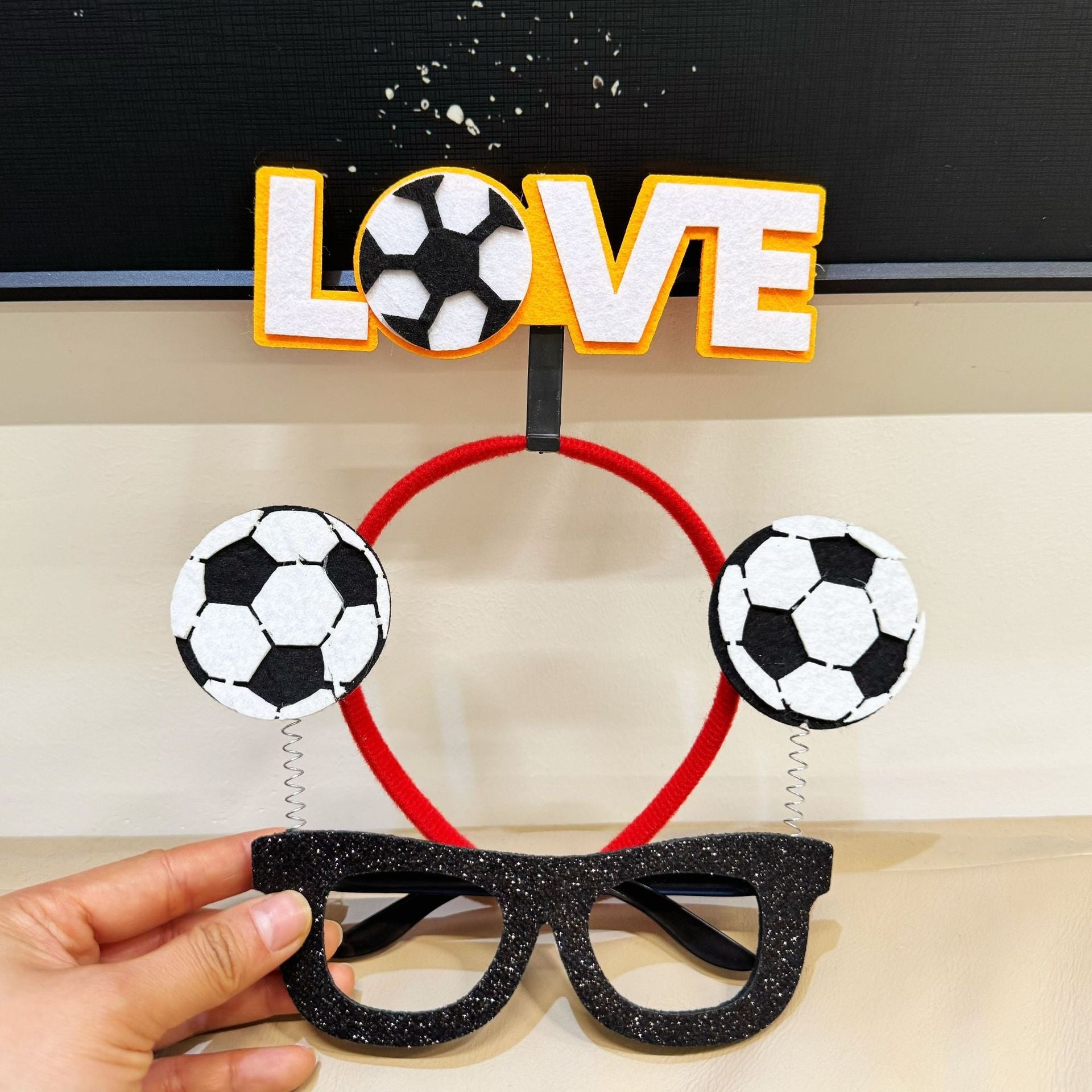 Modern Style Football Hair Band In Multicolor, Perfect For Spring And Football World Cup Celebrations