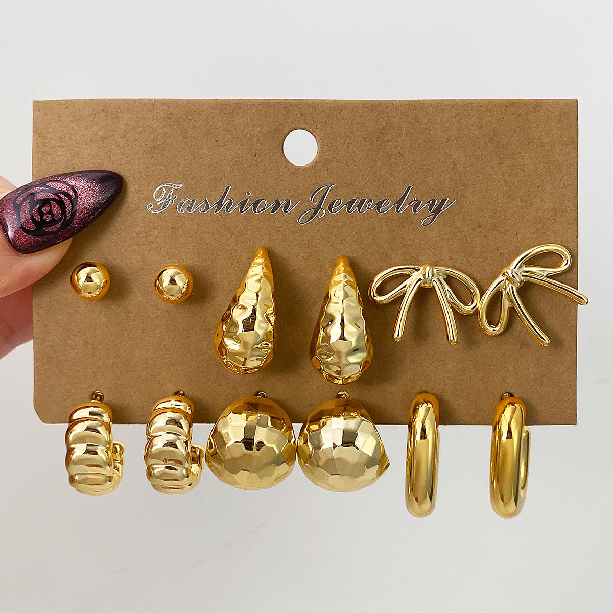 C Shape Earrings For Women In Simple Style With 304 Stainless Steel Alloy Posts