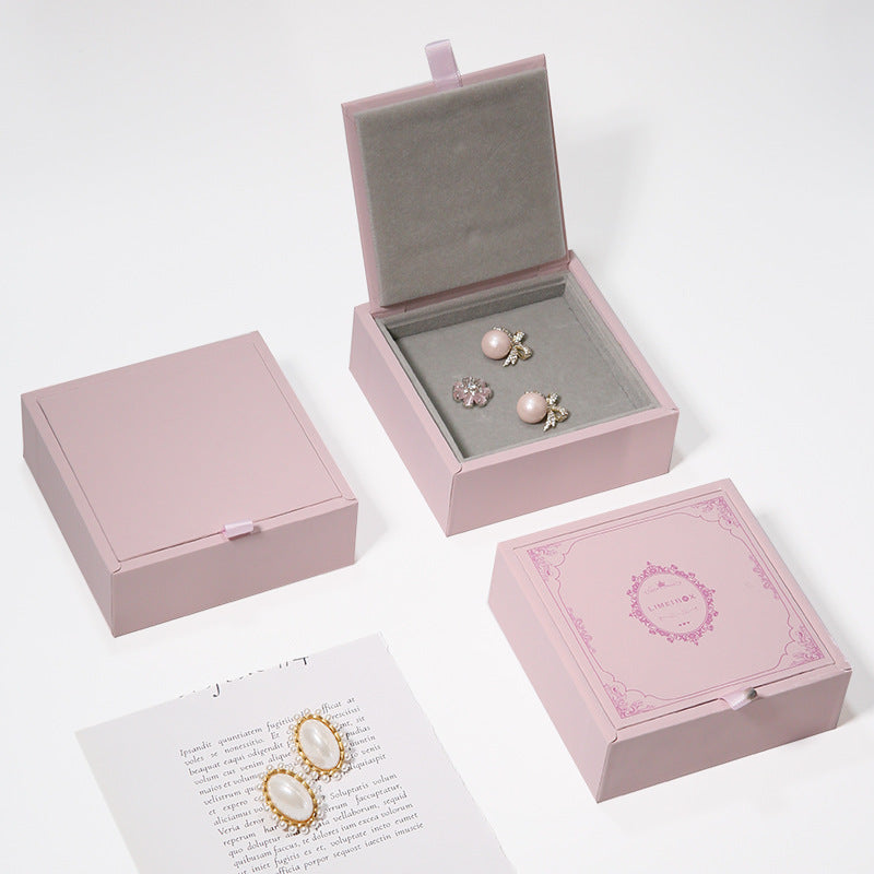 Customized Jewelry Boxes Made Of Paper In Vibrant Orange For Elegant Jewelry Packaging