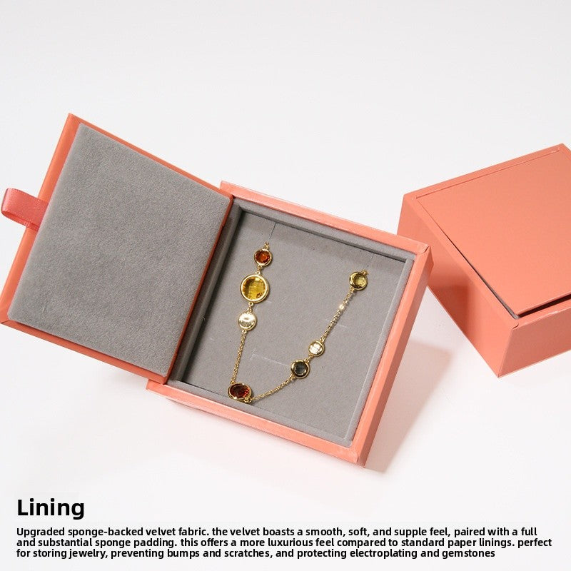 Customized Jewelry Boxes Made Of Paper In Vibrant Orange For Elegant Jewelry Packaging