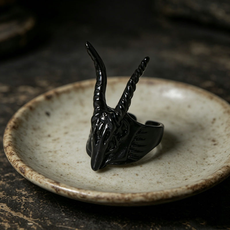 Hip-Hop Totem Ring For Unisex Featuring Electroplated Zinc Alloy Material