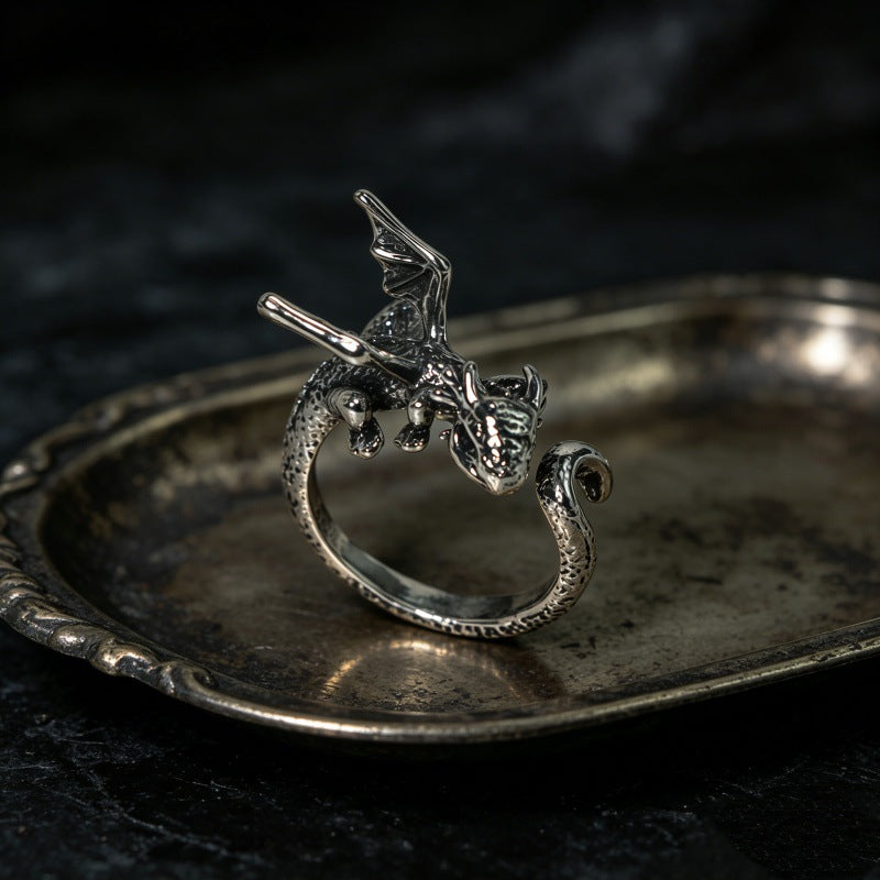 Hip-Hop Totem Ring For Unisex Featuring Electroplated Zinc Alloy Material