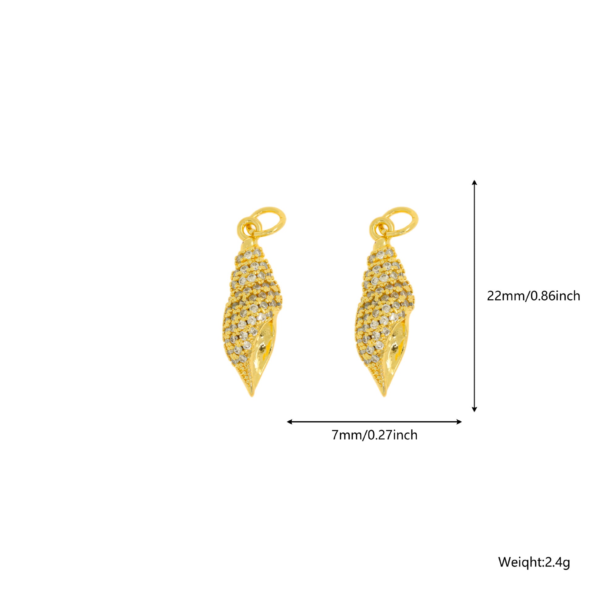 Ocean Copper Pendant With Rhinestones And Enamel Craftsmanship, Elegant Jewelry For Women In Gold
