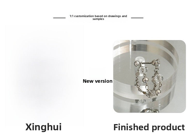 Dog Earrings In Titanium Steel With Real Gold Plating And Zircon Inlay, Unisex Design