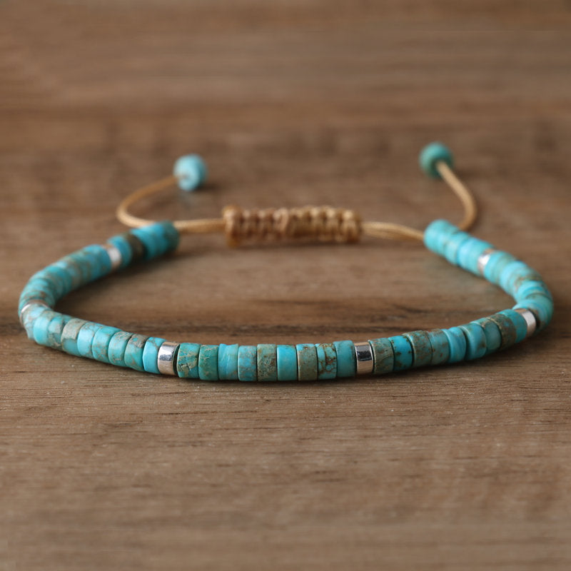 Bohemian Irregular Braid Natural Stone Bracelets For Unisex With Natural Stone Inlay, Stylish Bangle Accessory