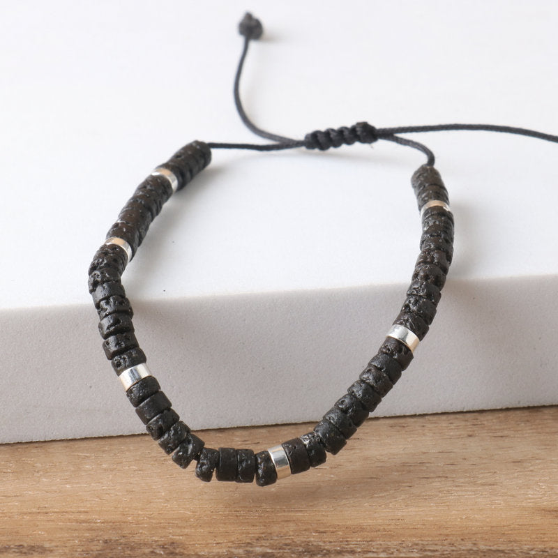 Bohemian Irregular Braid Natural Stone Bracelets For Unisex With Natural Stone Inlay, Stylish Bangle Accessory