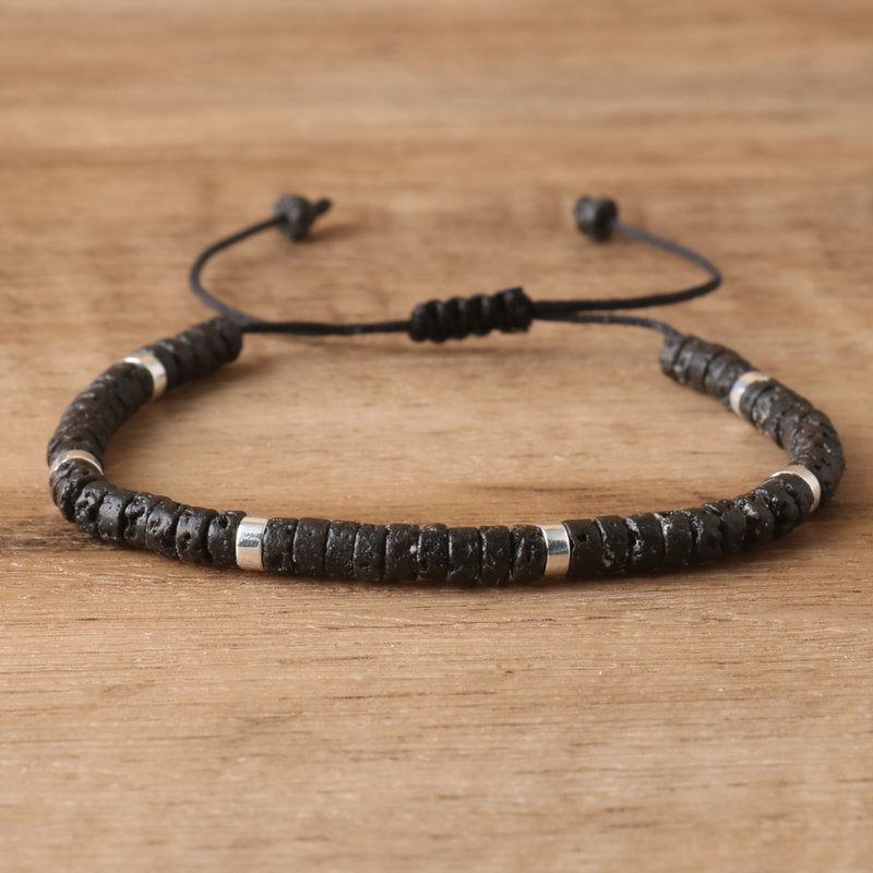 Bohemian Irregular Braid Natural Stone Bracelets For Unisex With Natural Stone Inlay, Stylish Bangle Accessory