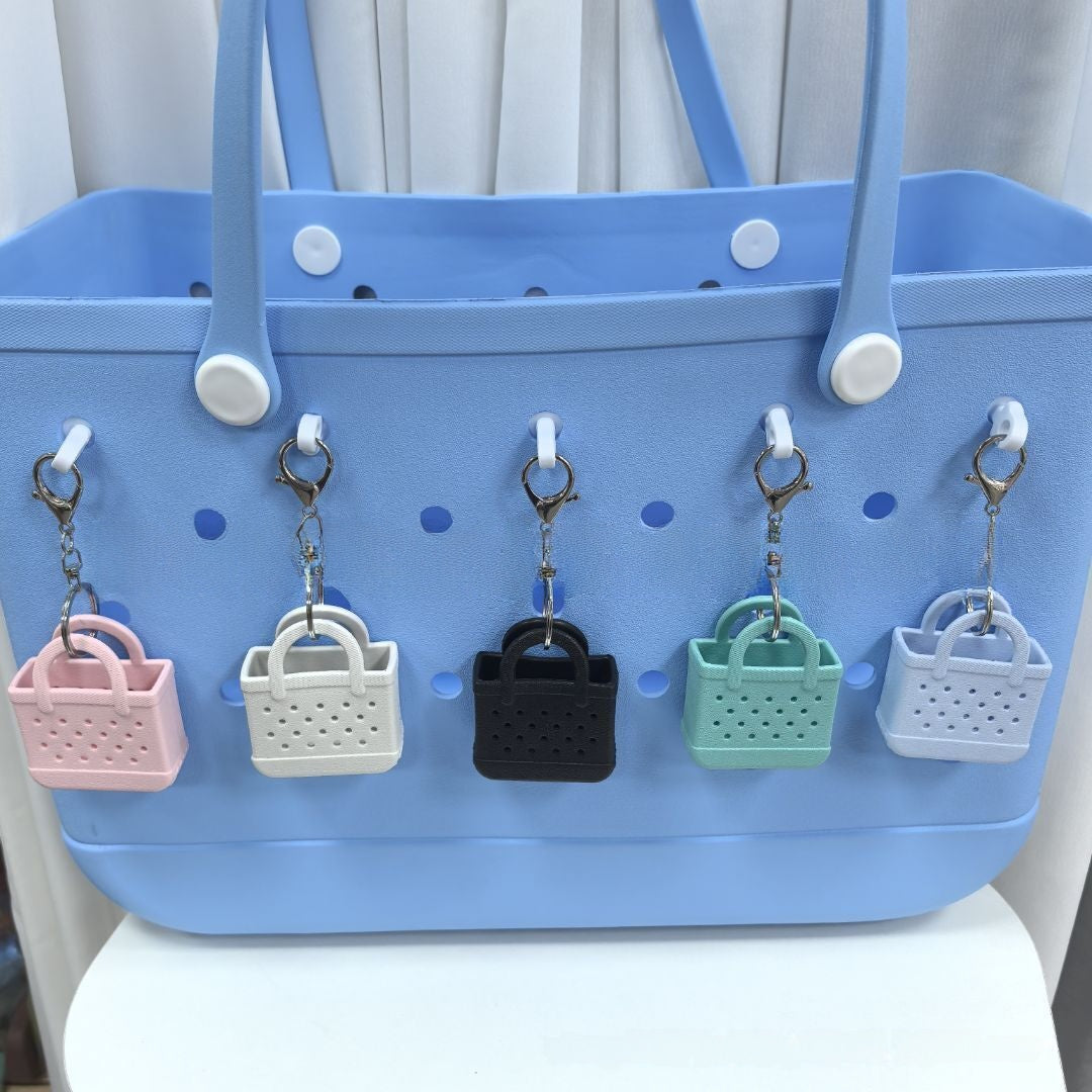 Dyed Black Mushroom Bag Pendant With Bag Charms, Stylish Keychain Accessory