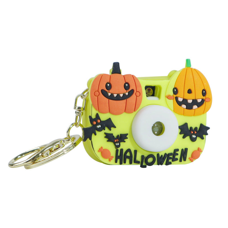 Halloween Skull Key Chain Featuring PVC Material, Ideal Bag Charm For Spooky Accessories