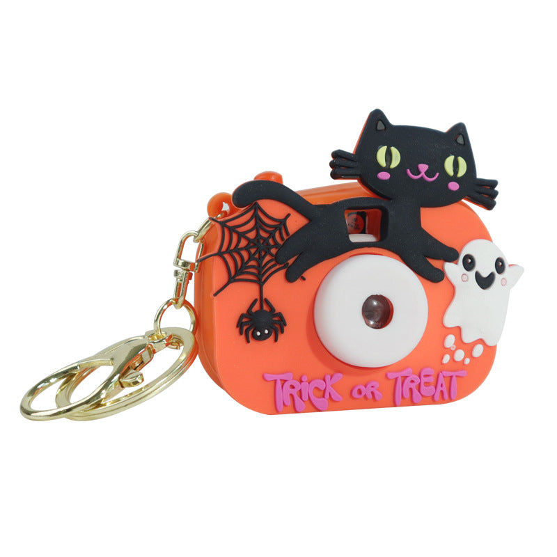Halloween Skull Key Chain Featuring PVC Material, Ideal Bag Charm For Spooky Accessories