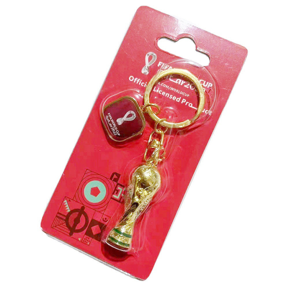 Football World Cup Zinc Alloy Key Chain Featuring Durable Material For Fans And Collectors
