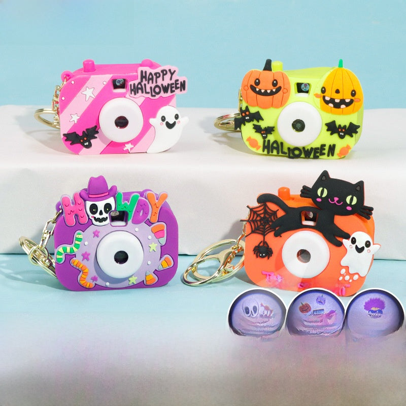 Halloween Skull Key Chain Featuring PVC Material, Ideal Bag Charm For Spooky Accessories