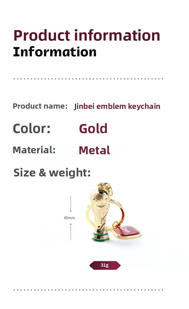 Football World Cup Zinc Alloy Key Chain Featuring Durable Material For Fans And Collectors