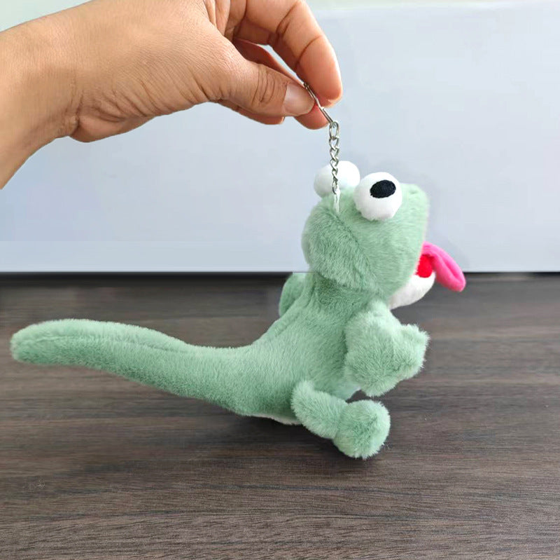 Funny Animal Magnetic Lizard Stuffed Plush Toy Keychain Made Of Soft Synthetic Fibre, Perfect For Kids And Collectors