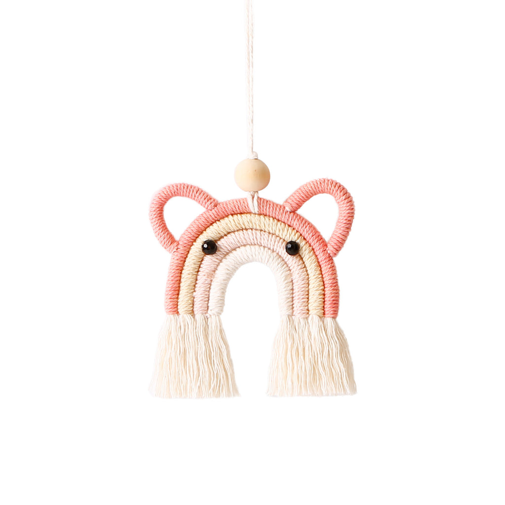 1 Piece Fashion Rainbow Wood Cotton Thread Knitting Pendant