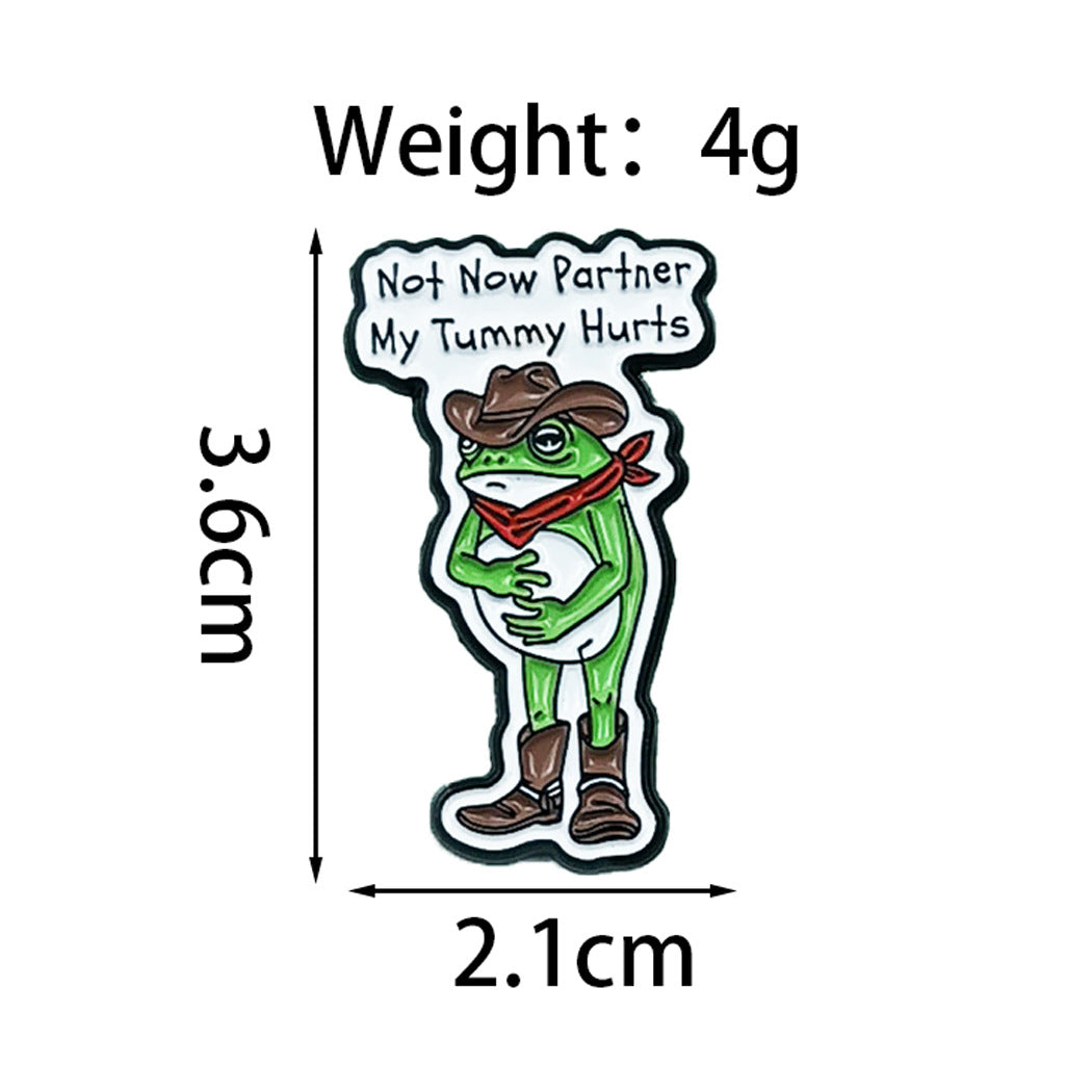 Frog Pin Made Of Zinc Alloy Featuring Enamel Craft