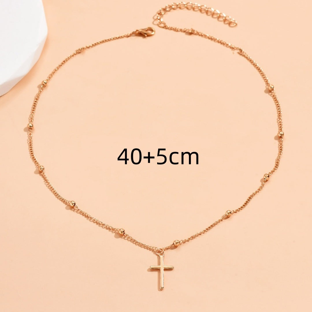 Fashion Cross Alloy Plating Necklace