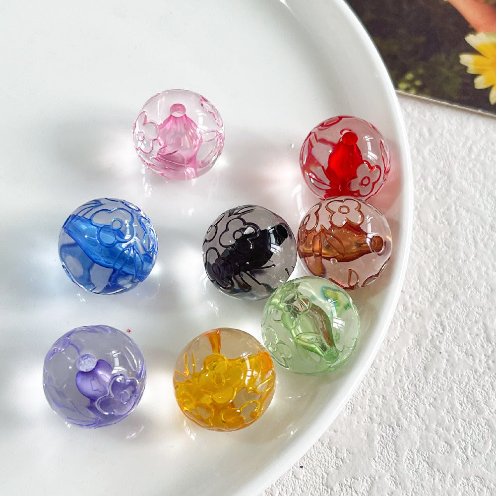 Handmade Acrylic Flowers Beads For Jewelry Making, Available In Colour, Perfect For DIY Accessories