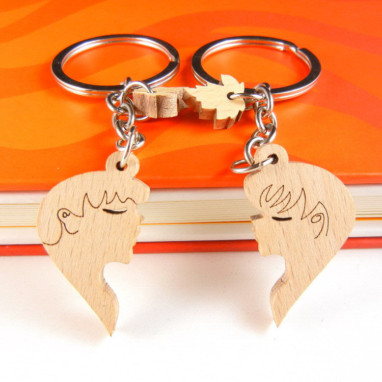 Customization Laser Engraving Wooden Key Chains For Wedding Season, Perfect Personalized Gift