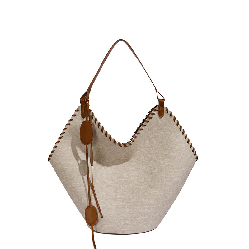 Color Block Square PU Leather Tote Bag For Women With Single Shoulder Strap, Perfect For Spring