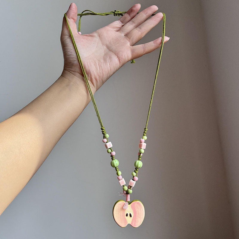 Lady Modern Style Solid Color Titanium Steel Tassel Plating Layered Necklaces