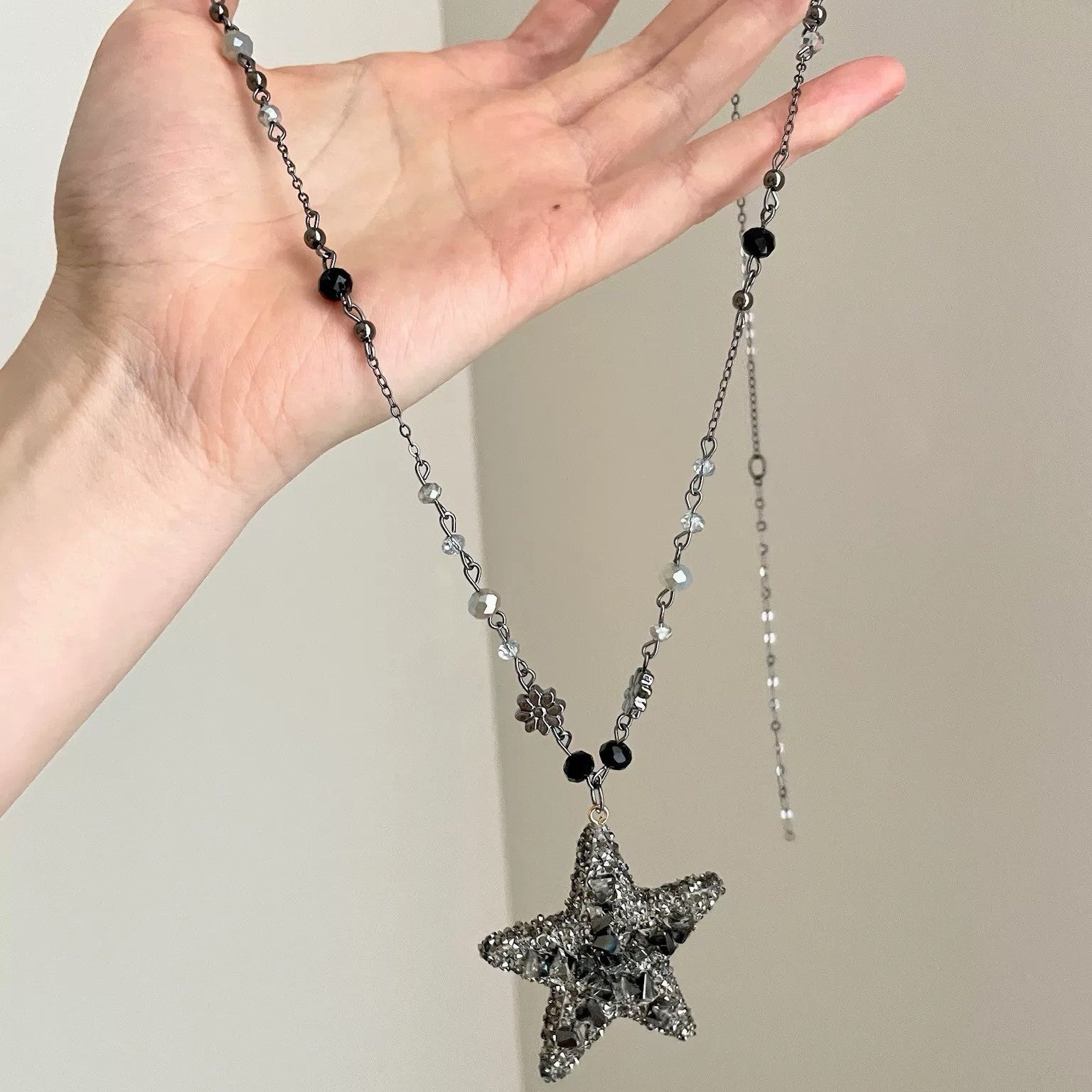 Lady Modern Style Solid Color Titanium Steel Tassel Plating Layered Necklaces