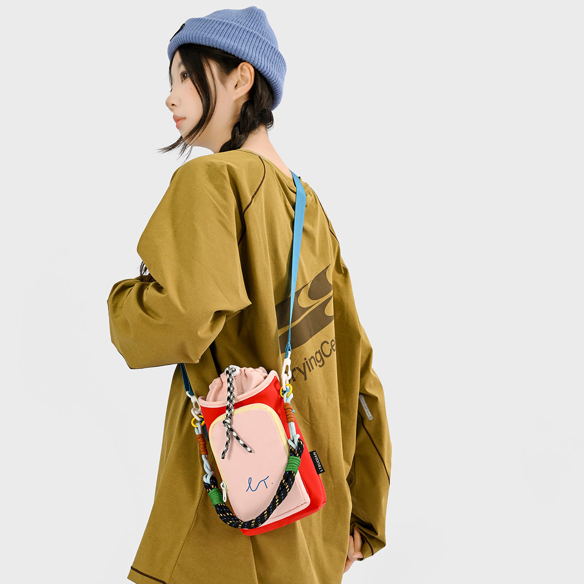 Color Block Square Crossbody Bag For Women With Single Shoulder Strap, Portable And Perfect For Spring