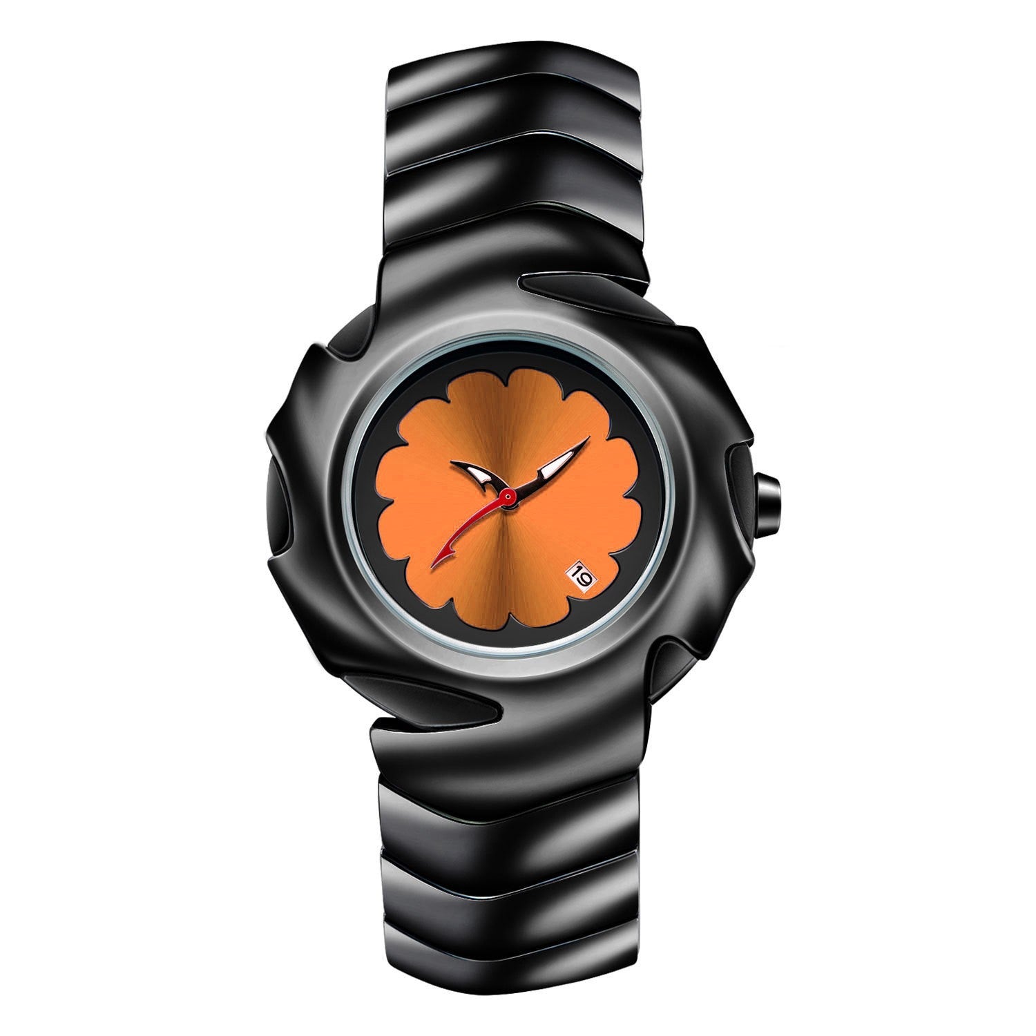 New Retro Fashionable Men's Quartz Watch Novelty Shape Personalized Design Popular Model High End Alloy Strap Round Dial Wristwatch