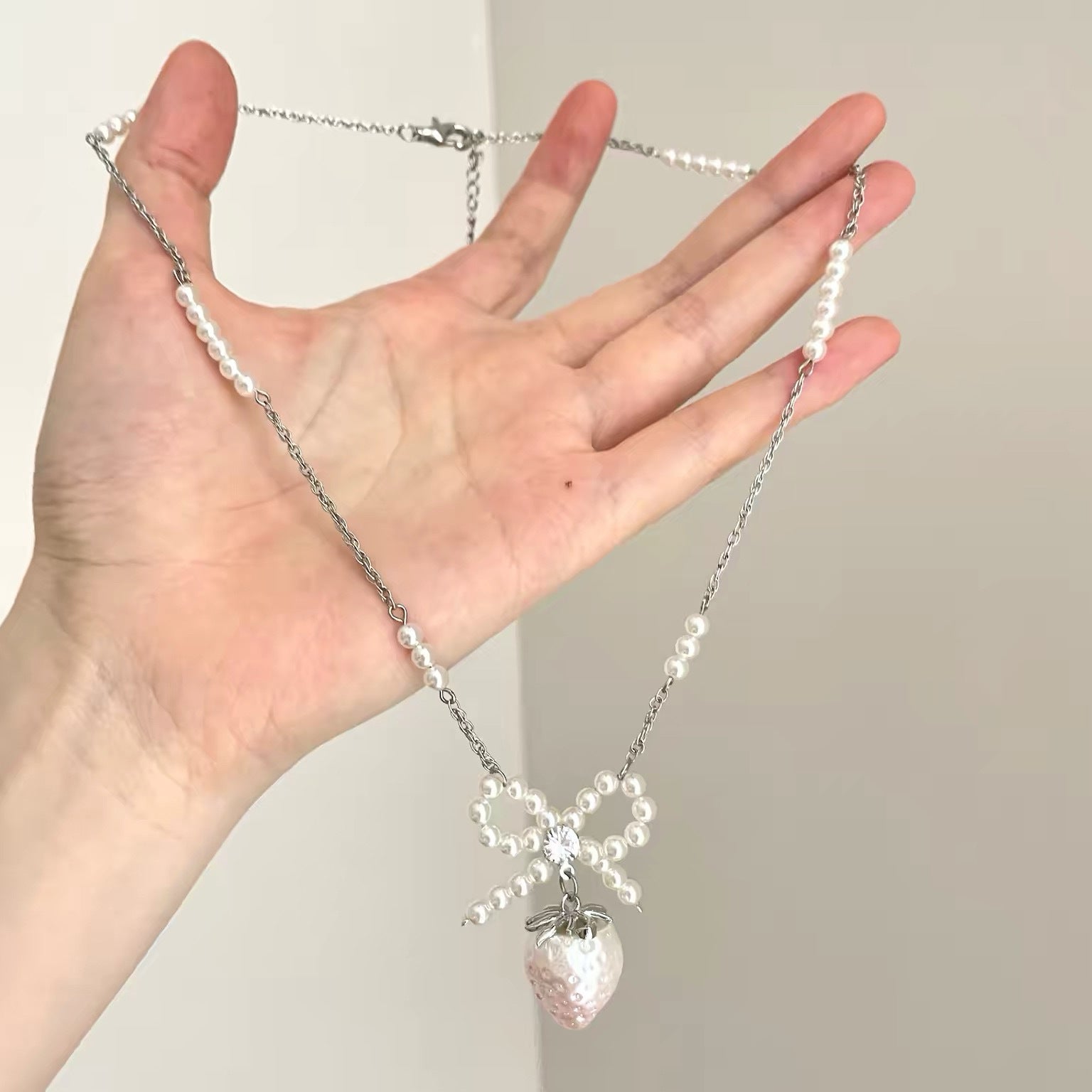 Lady Modern Style Solid Color Titanium Steel Tassel Plating Layered Necklaces