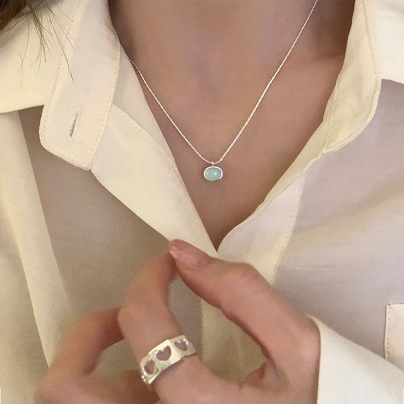 Heart Shape Necklace For Women With Copper Chain And Pendant, Featuring Electroplated Finish