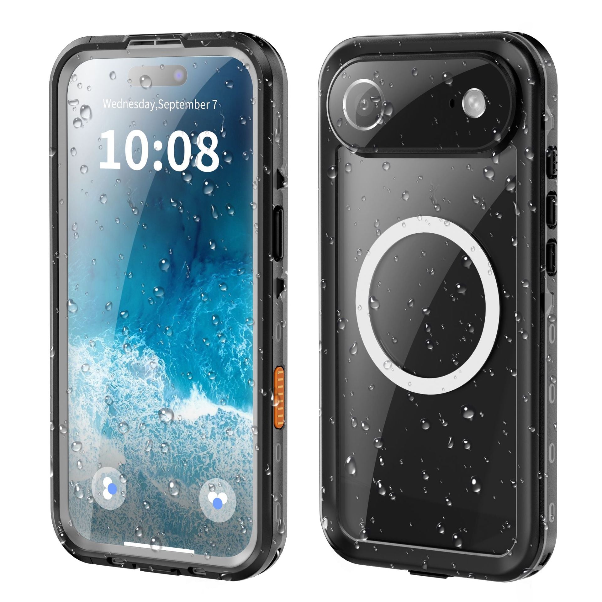 Fruit Pattern TPU Phone Case In Dyed Black For Apple IPhone Protection