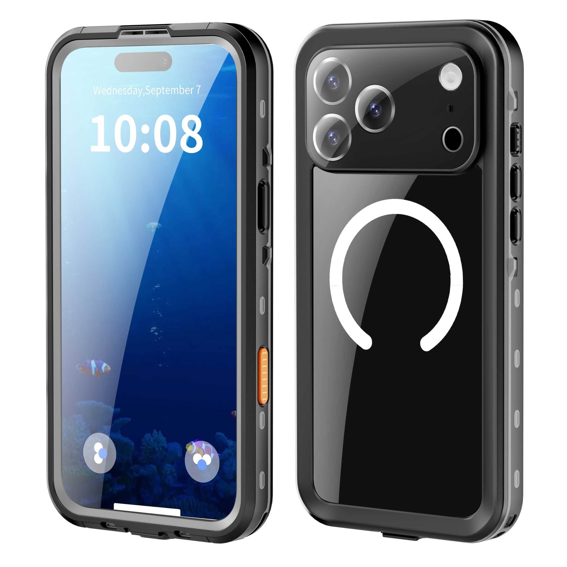 Fruit Pattern TPU Phone Case In Dyed Black For Apple IPhone Protection
