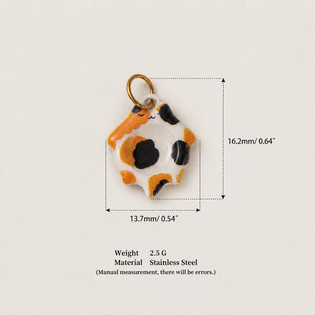 Heart Shape Cartoon Style Pendant In Metal With Zircon Inlay, PVD Coated And 18K Real Gold Plated Finish