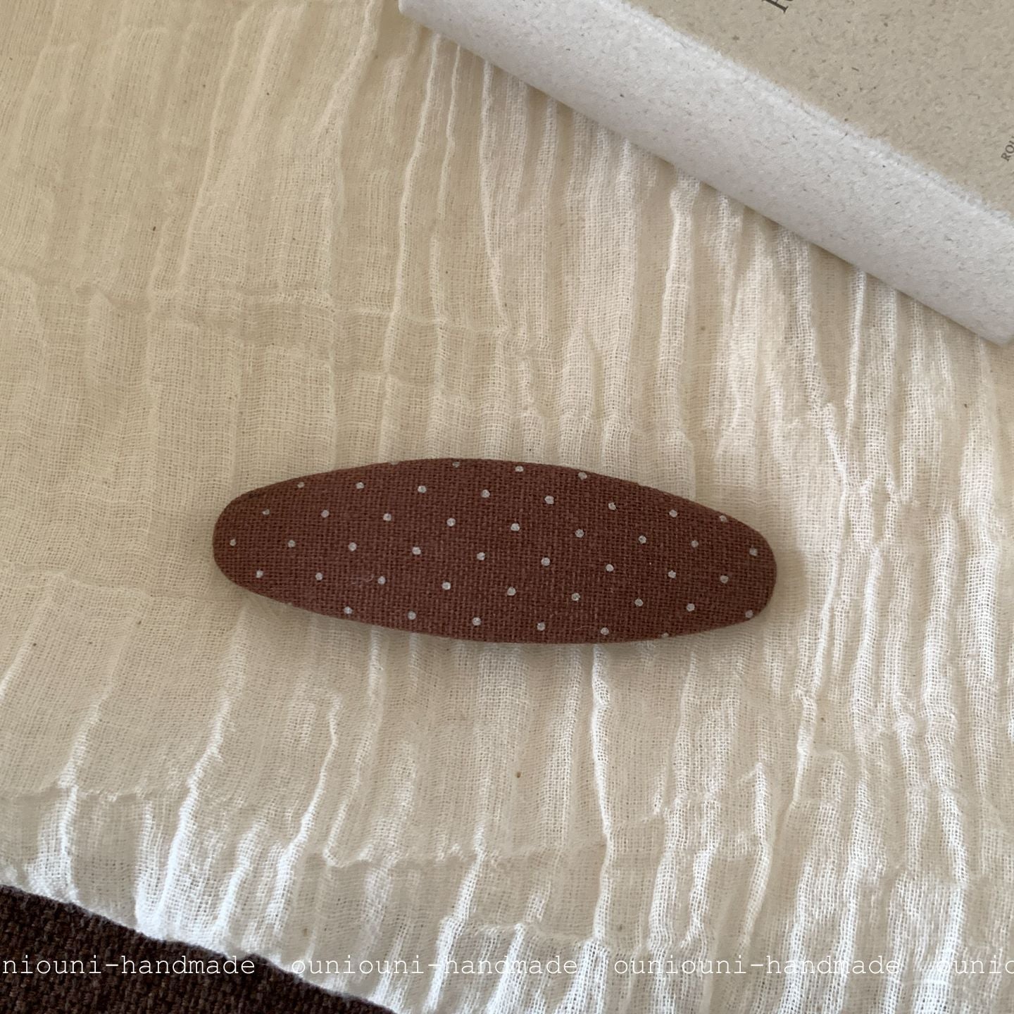 New Style Polka Dots Hairpin For Women In Green, Summer Accessory Made Of Cloth