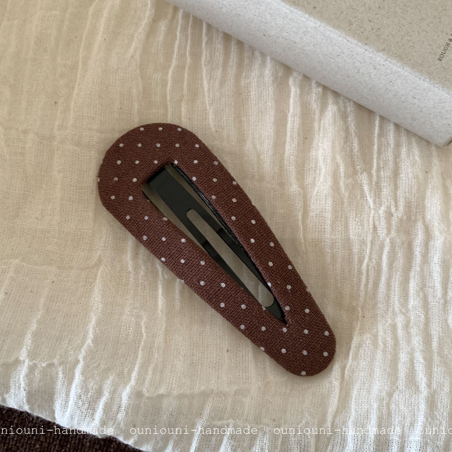 New Style Polka Dots Hairpin For Women In Green, Summer Accessory Made Of Cloth