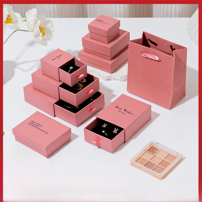Natural Pink Paper Jewelry Box For Elegant And Eco-Friendly Jewelry Storage