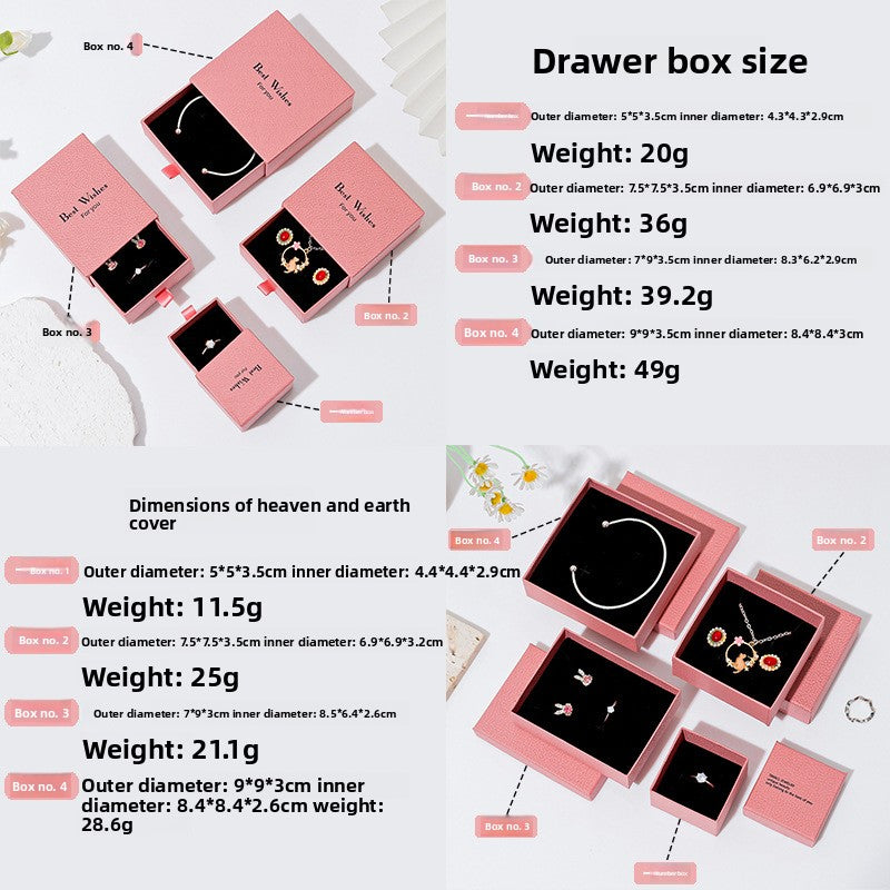 Natural Pink Paper Jewelry Box For Elegant And Eco-Friendly Jewelry Storage