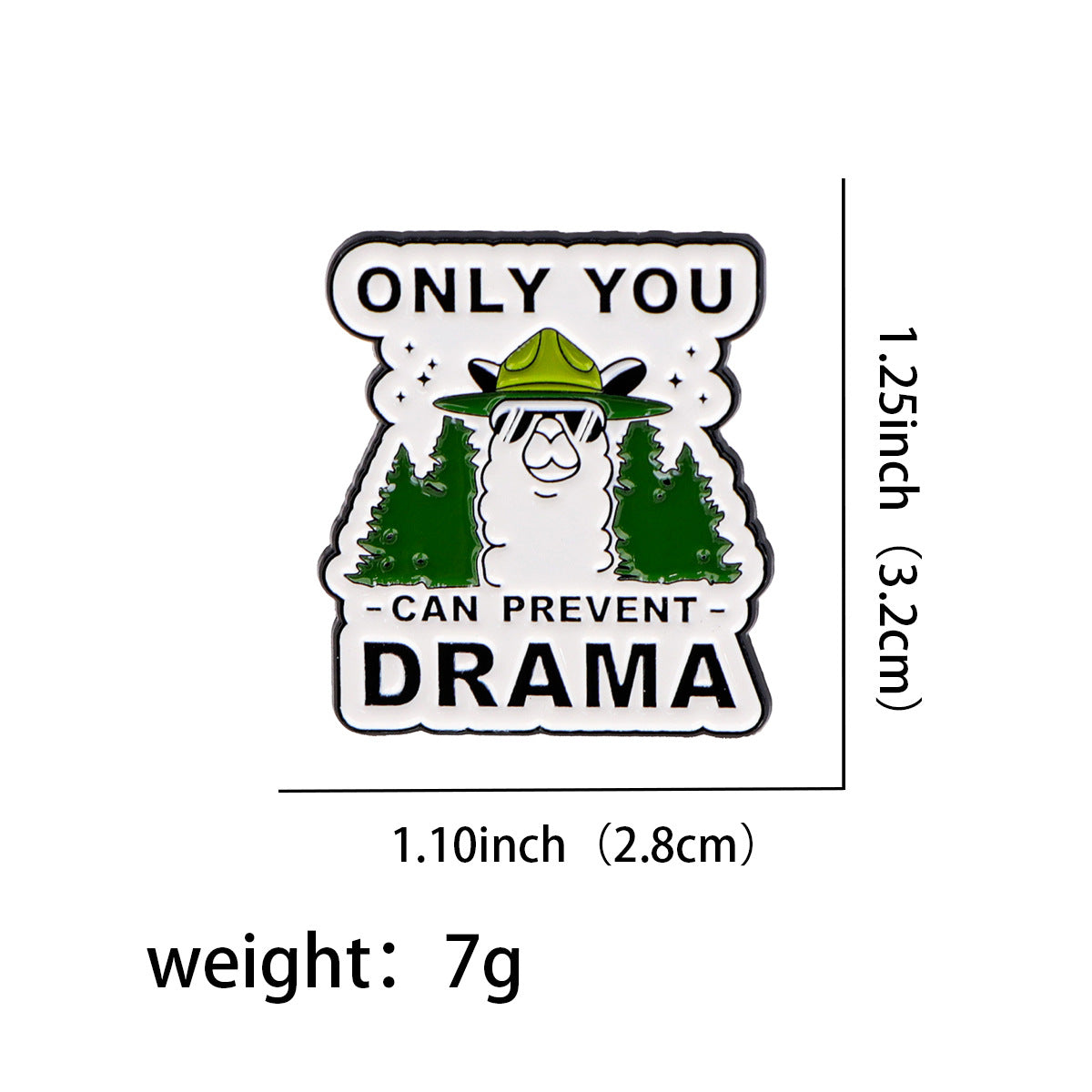 Alpaca Pin Made Of Durable Zinc Alloy