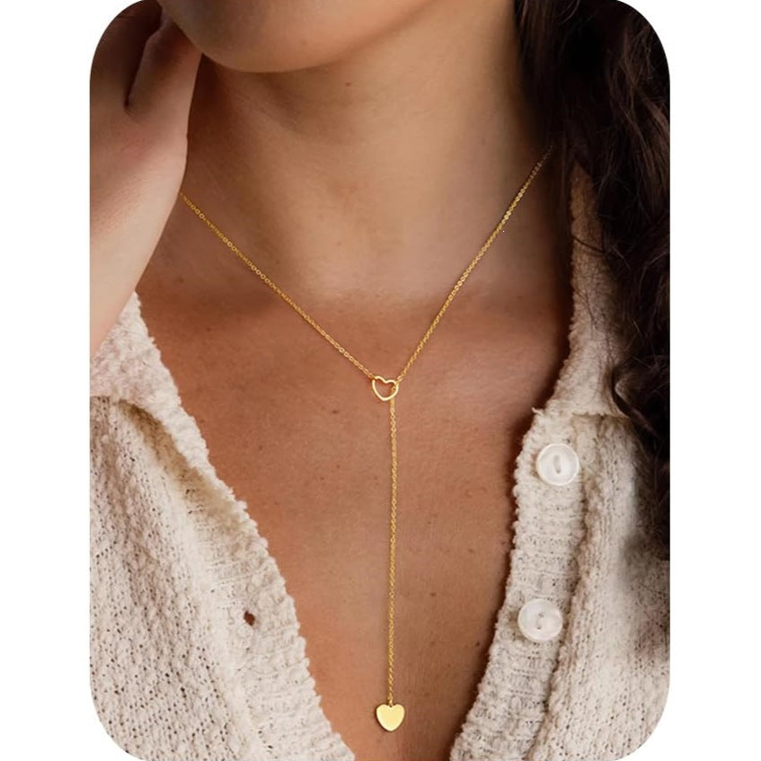Oval Gold Necklace For Women Featuring Electroplated Copper Pendant