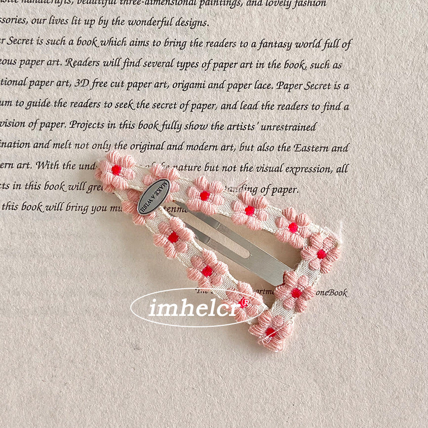 French Style Flowers Hairpin For Women With Mixed Materials Featuring Beads In Colour