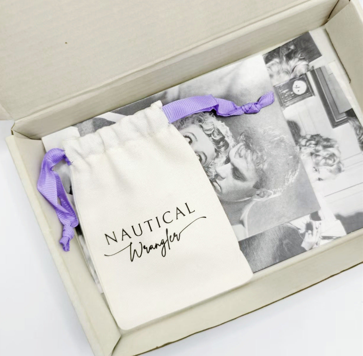 Cotton Jewelry Packaging Bags With Drawstring, Purple Gift Wrapping Supplies For Parties