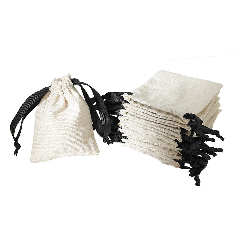 Customized Cotton Jewelry Packaging Bags With Drawstring Closure For Elegant Storage
