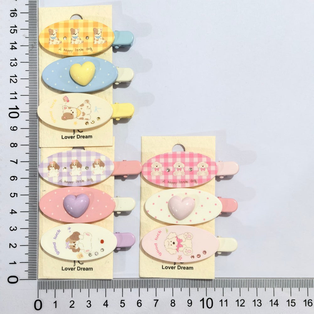 New Style Cat Hairpin For Women In Yellow, Made With Mixed Materials, 3 PCS/Package