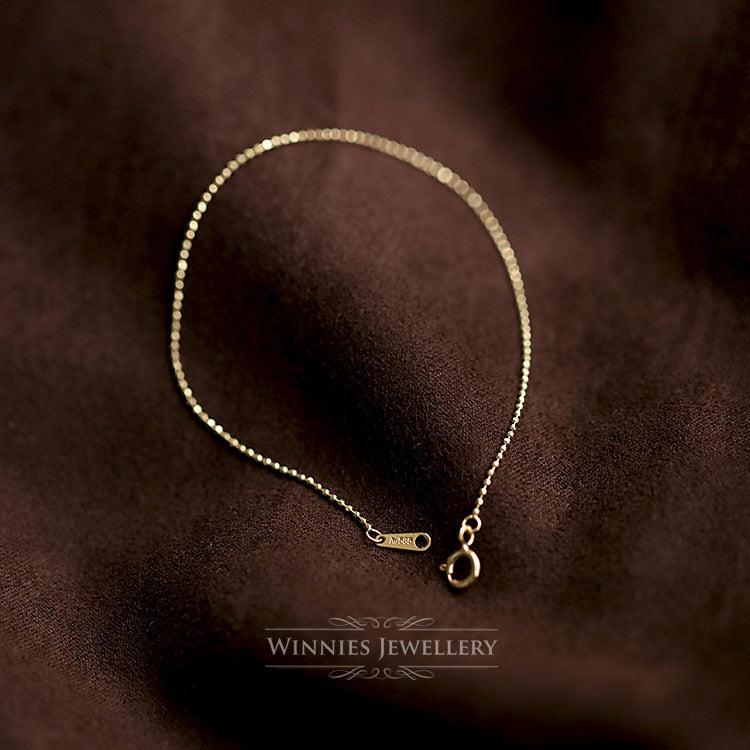 Cartoon Bracelets For Women Featuring 925 Sterling Silver Micro Super Whisper Thin Chain With Electroplated Gold Plating