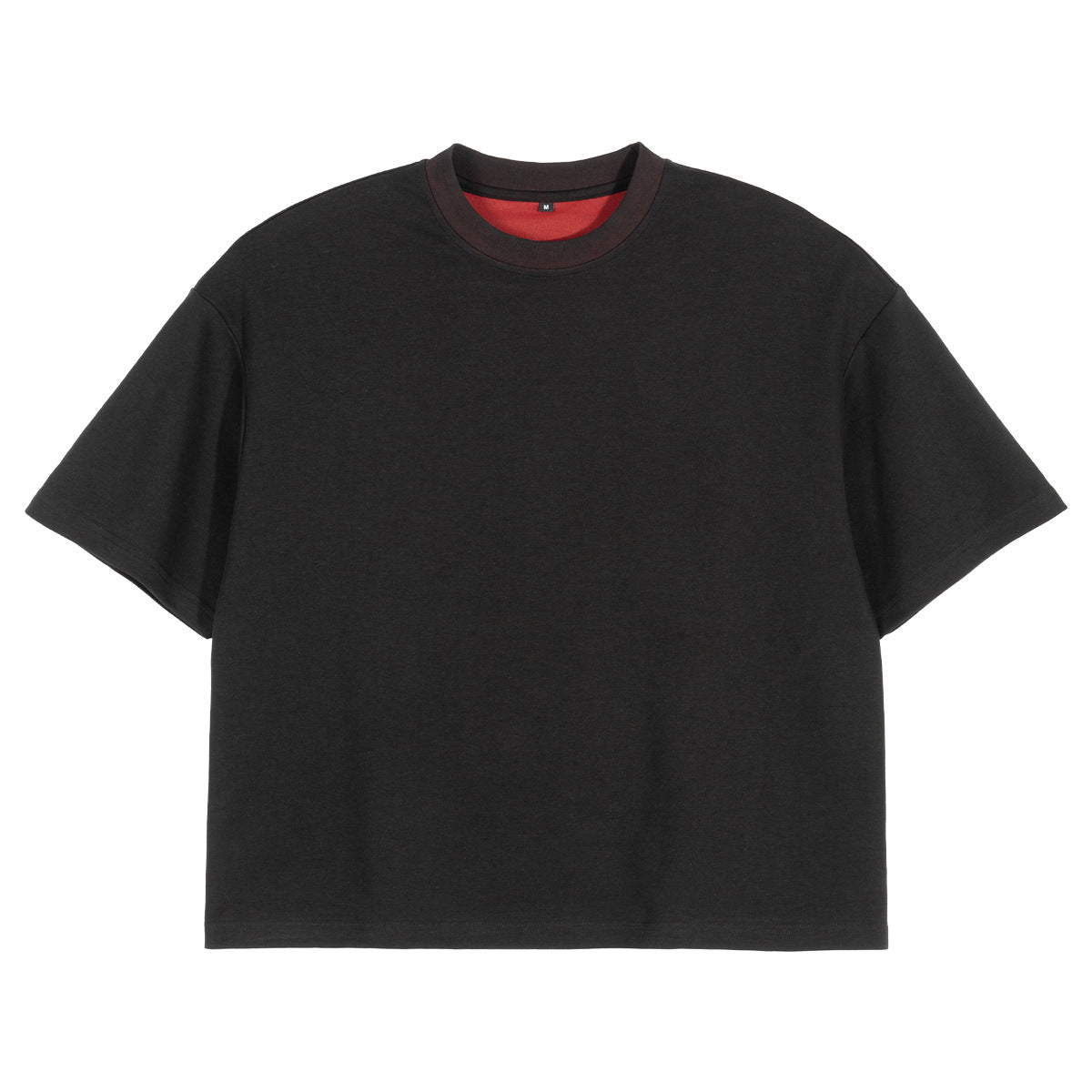 Color Block Casual Short Sleeve Polyester T-shirt For Men With Pullover Design