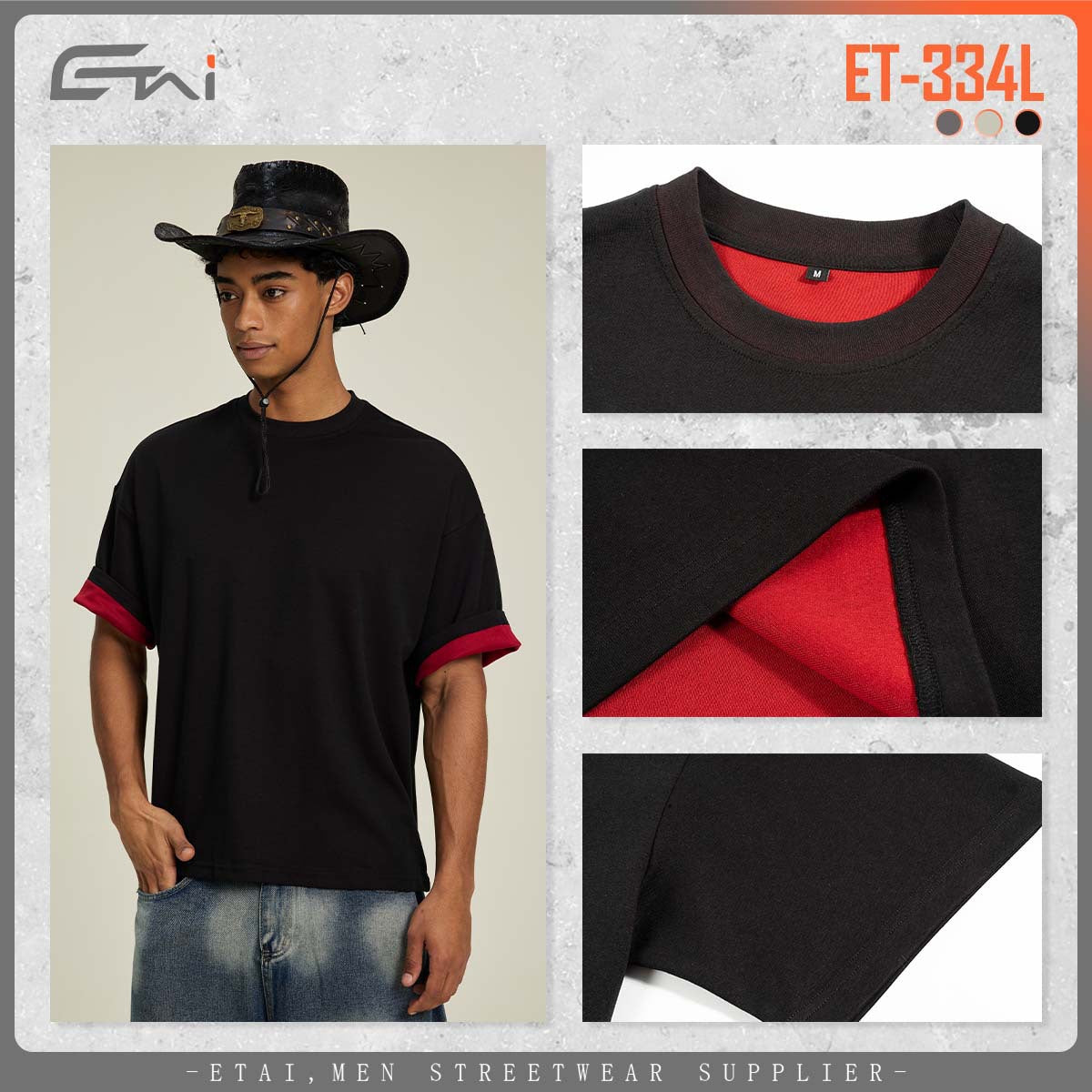 Color Block Casual Short Sleeve Polyester T-shirt For Men With Pullover Design