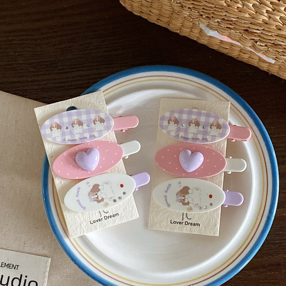 New Style Cat Hairpin For Women In Yellow, Made With Mixed Materials, 3 PCS/Package